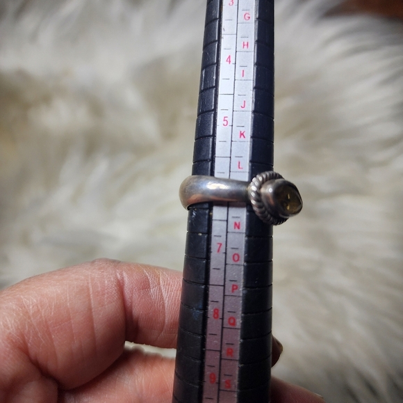 Vintage sterling yellow tanzanite ring 6 - Picture 10 of 10